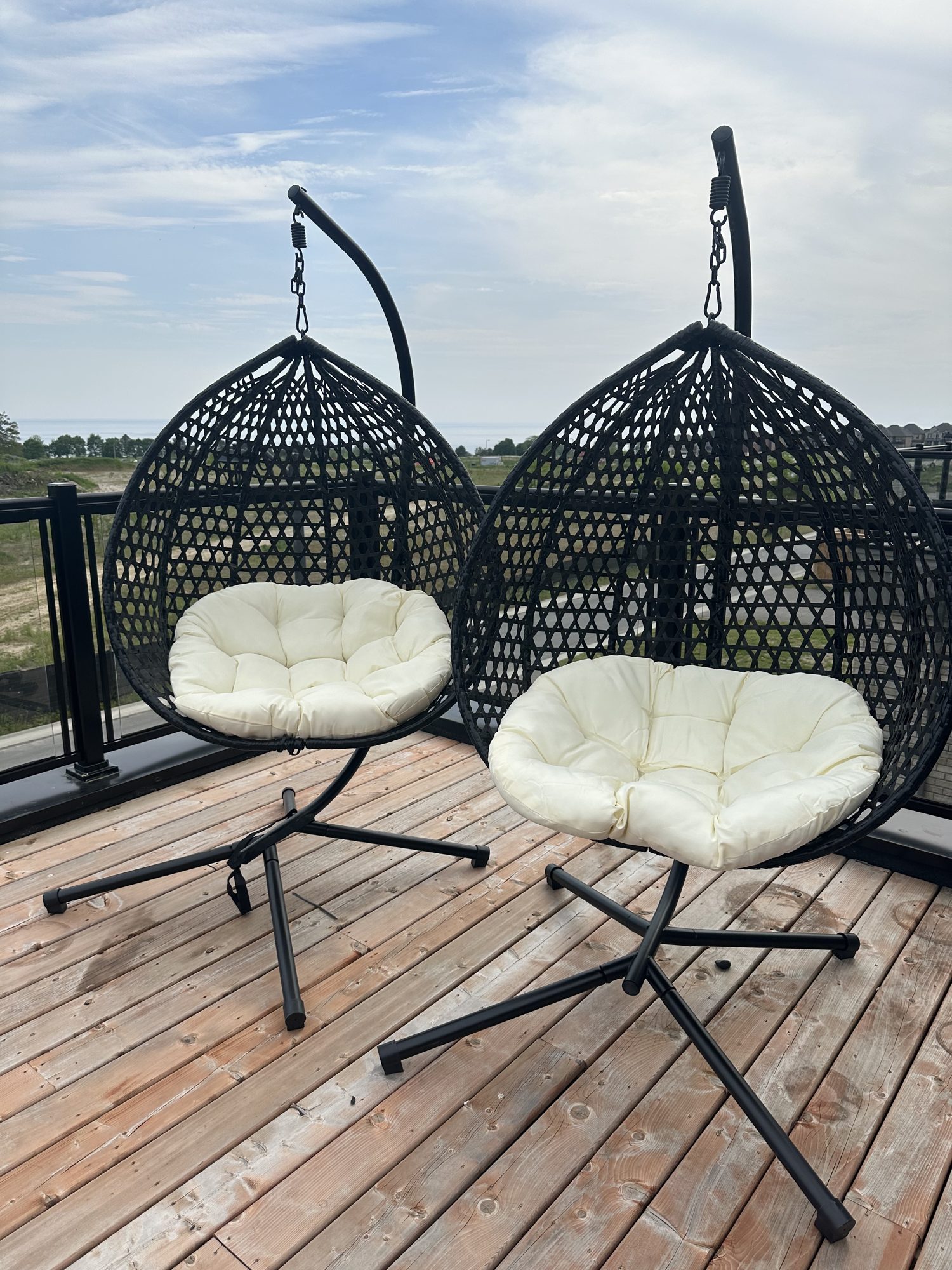 Assembled swing chairs